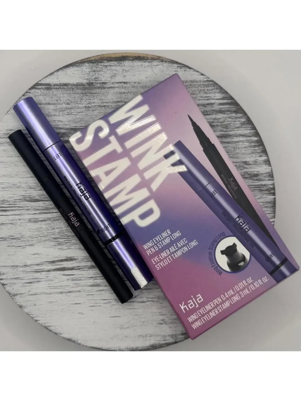 Kaja Wink Stamp Eyeliner Duo Liquid Liner Pen & Stamp - Ink Black Full Size BNIB